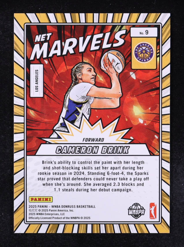 Cameron Brink 2025 Donruss WNBA Net Marvels #9 at PristineAuction.com Cameron Brink 2025 Donruss WNBA Net Marvels #9 at PristineAuction.com