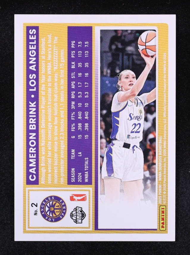 Cameron Brink 2025 Donruss WNBA Red Shimmer #2 #335/399 at PristineAuction.com Cameron Brink 2025 Donruss WNBA Red Shimmer #2 #335/399 at PristineAuction.com
