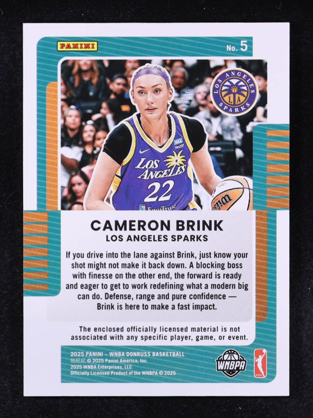 Cameron Brink 2025 Donruss WNBA Jersey Series #5 at PristineAuction.com Cameron Brink 2025 Donruss WNBA Jersey Series #5 at PristineAuction.com