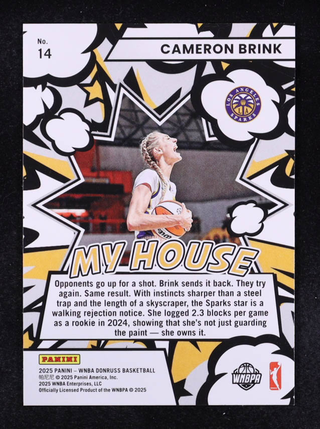 Cameron Brink 2025 Donruss WNBA My House #14 at PristineAuction.com Cameron Brink 2025 Donruss WNBA My House #14 at PristineAuction.com