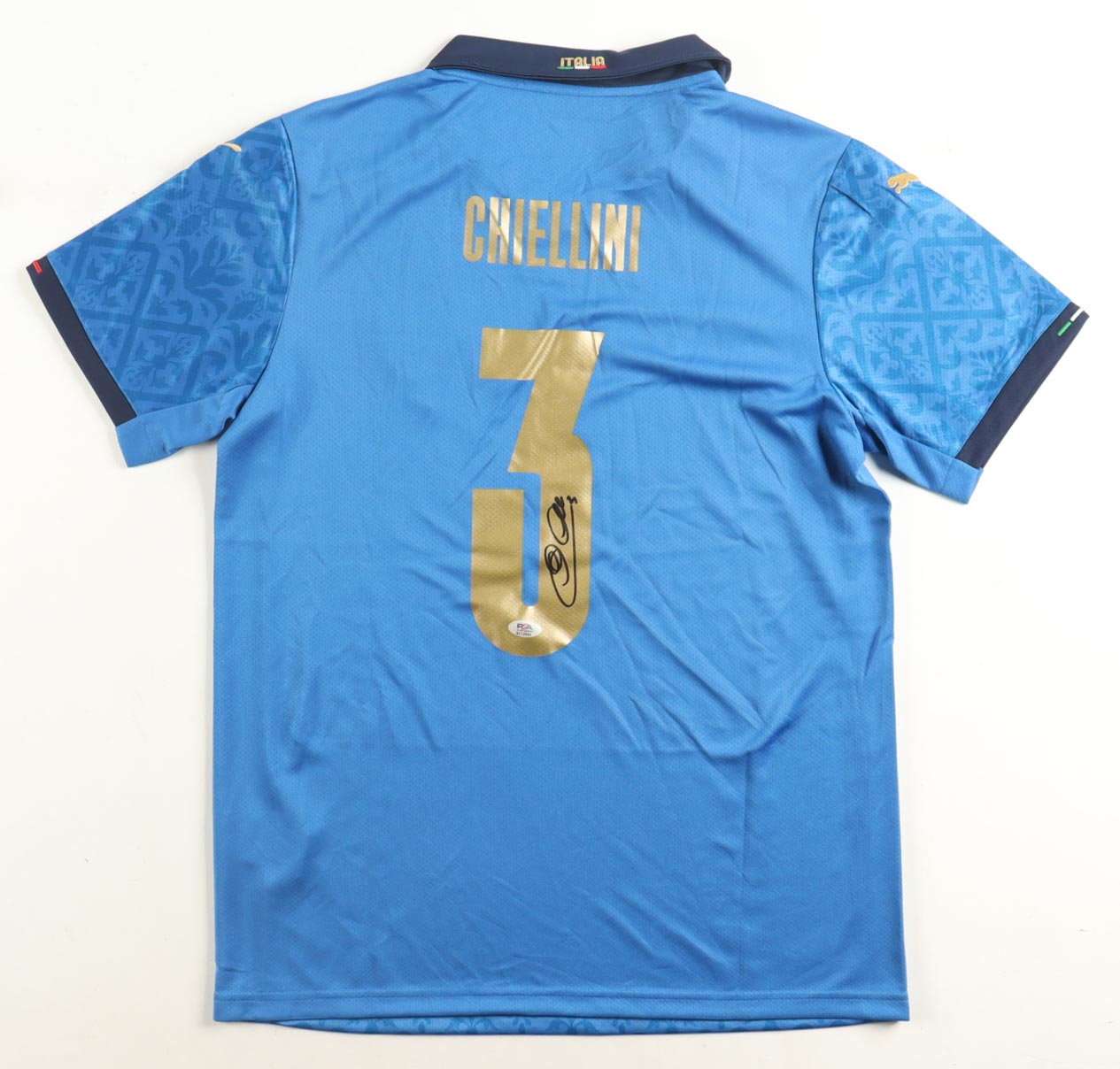 Giorgio Chiellini Signed Italy Puma Authentic Jersey (PSA) at PristineAuction.com Giorgio Chiellini Signed Italy Puma Authentic Jersey (PSA) at PristineAuction.com