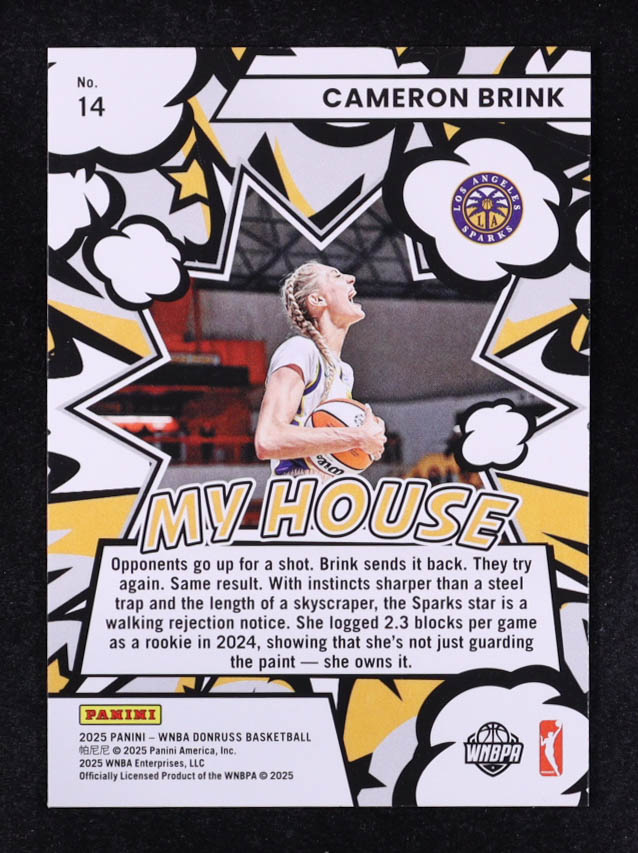 Cameron Brink 2025 Donruss WNBA My House #14 at PristineAuction.com Cameron Brink 2025 Donruss WNBA My House #14 at PristineAuction.com