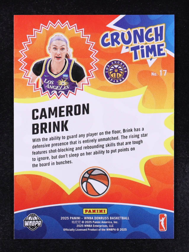 Cameron Brink 2025 Donruss WNBA Crunch Time #17 at PristineAuction.com Cameron Brink 2025 Donruss WNBA Crunch Time #17 at PristineAuction.com
