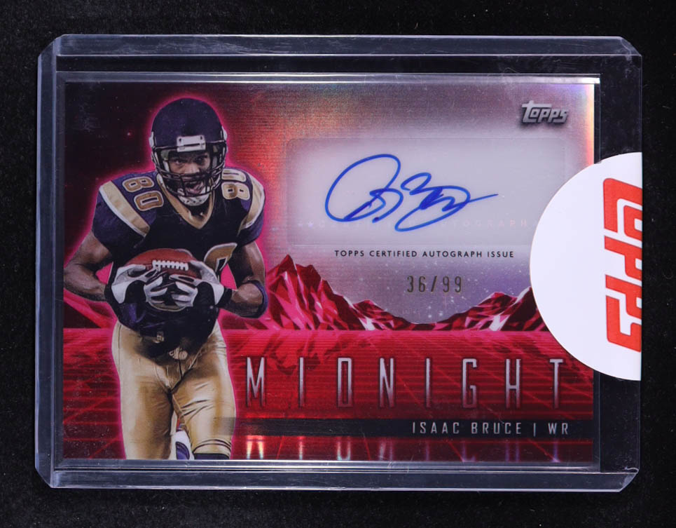 Isaac Bruce 2024 Topps Midnight Horizon Signatures Twilight #HZSIB #36/99 at PristineAuction.com Isaac Bruce 2024 Topps Midnight Horizon Signatures Twilight #HZSIB #36/99 at PristineAuction.com