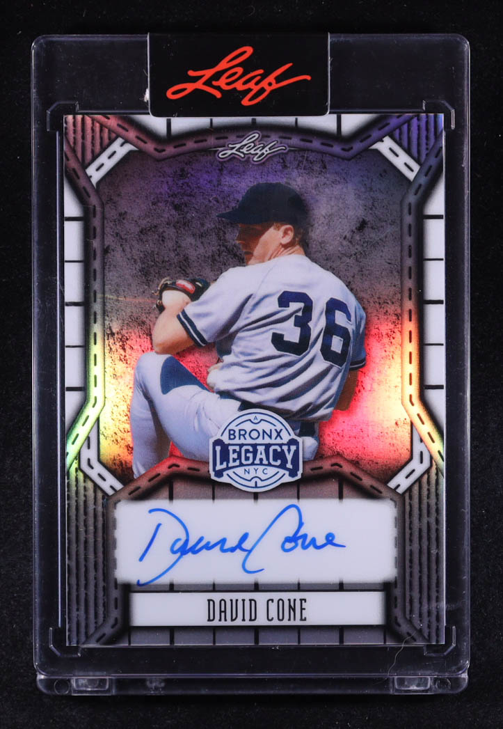 David Cone 2025 Leaf A Bronx Legacy Metal Autographs Prismatic Silver #BADC1 #50/65 at PristineAuction.com David Cone 2025 Leaf A Bronx Legacy Metal Autographs Prismatic Silver #BADC1 #50/65 at PristineAuction.com