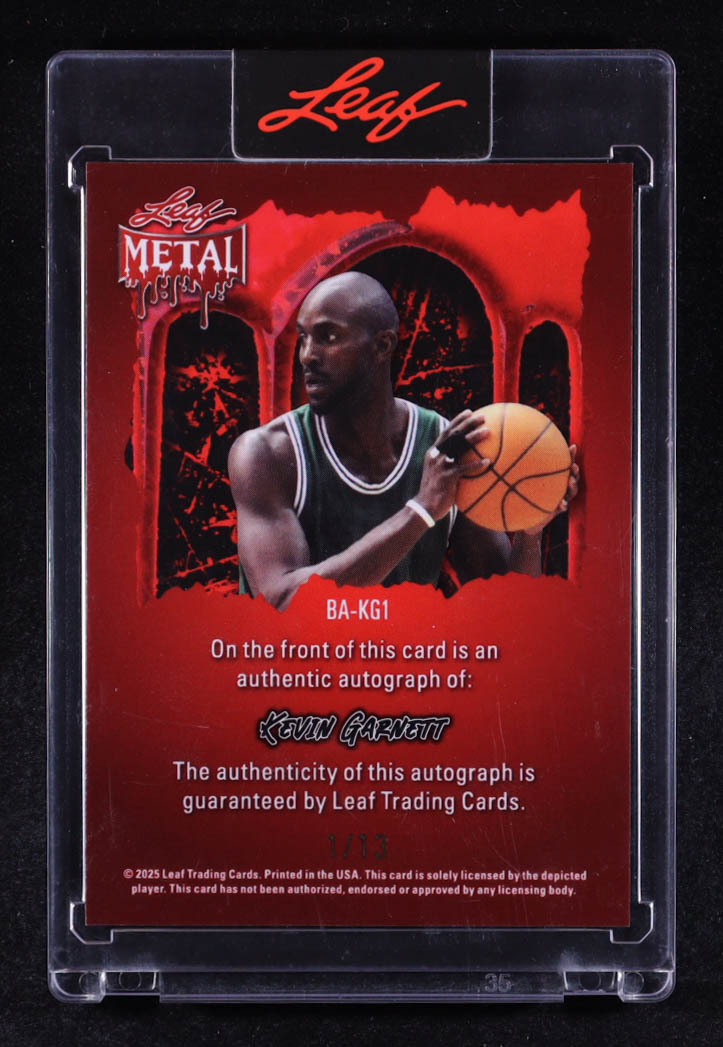 Kevin Garnett 2025 Leaf Metal Halloween Lava Blood #BAKG1 #01/13 at PristineAuction.com Kevin Garnett 2025 Leaf Metal Halloween Lava Blood #BAKG1 #01/13 at PristineAuction.com