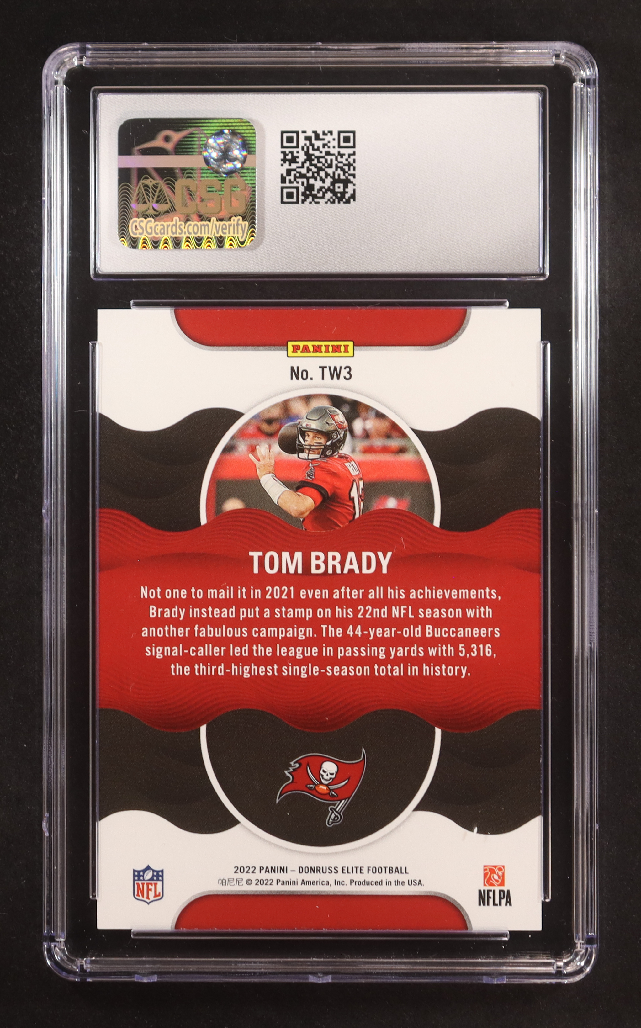 Tom Brady 2022 Elite Title Waves Pink #3 (CSG 10) at PristineAuction.com Tom Brady 2022 Elite Title Waves Pink #3 (CSG 10) at PristineAuction.com