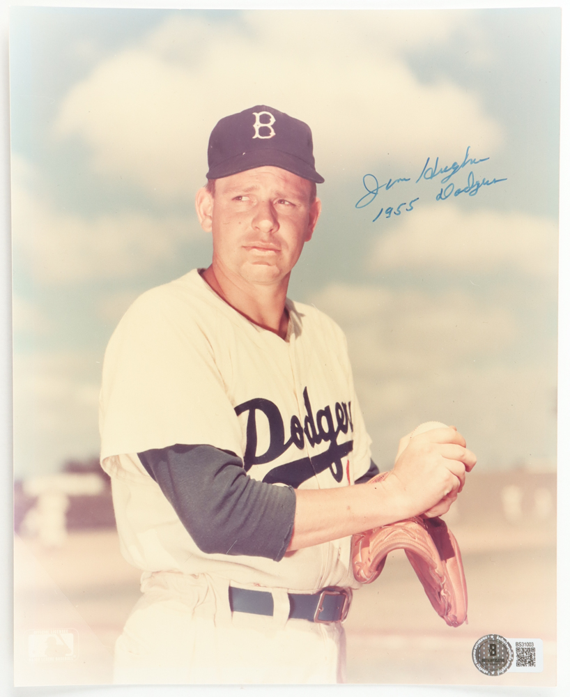 Jim Hughes Signed Dodgers 8x10 Photo Inscribed "1955 Dodgers" (Beckett) at PristineAuction.com Jim Hughes Signed Dodgers 8x10 Photo Inscribed "1955 Dodgers" (Beckett) at PristineAuction.com