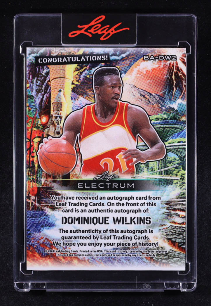 Dominique Wilkins 2024 Leaf Electrum Autographs Spectrum Bronze Holofoil #BADW2 #08/20 at PristineAuction.com Dominique Wilkins 2024 Leaf Electrum Autographs Spectrum Bronze Holofoil #BADW2 #08/20 at PristineAuction.com