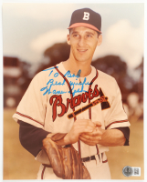 Warren Spahn Signed Braves 8x10 Photo Inscribed "Best Wishes" (Beckett) at PristineAuction.com
