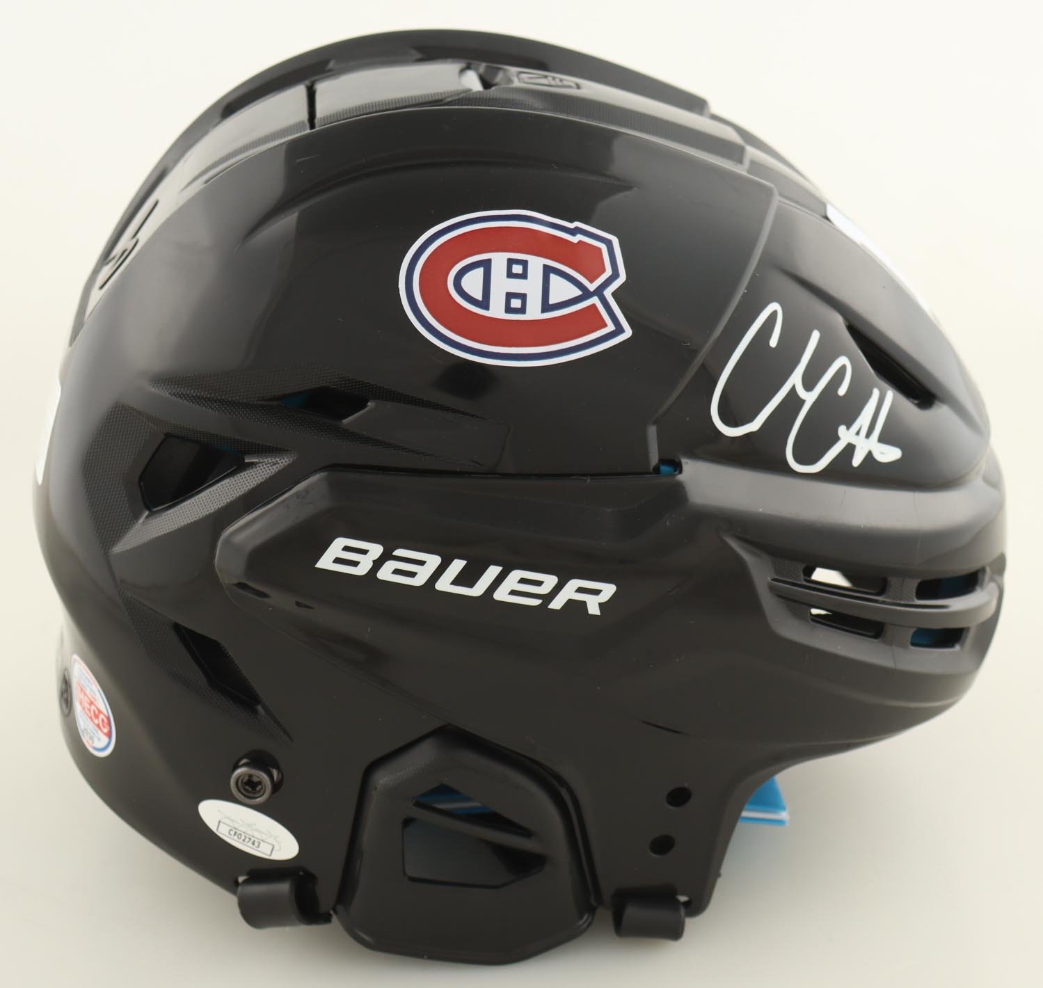 Cole Caufield Signed Canadiens Full-Size Hockey Helmet (JSA) at PristineAuction.com Cole Caufield Signed Canadiens Full-Size Hockey Helmet (JSA) at PristineAuction.com