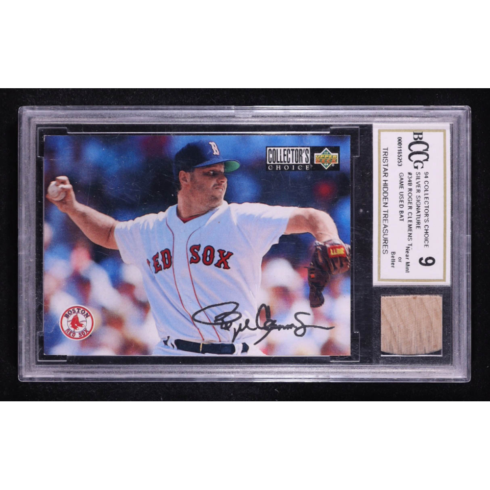 Roger Clemens 1994 Upper Deck Collector's Choice Silver Signature Game Used Bat #348 (BCCG 9) at PristineAuction.com
