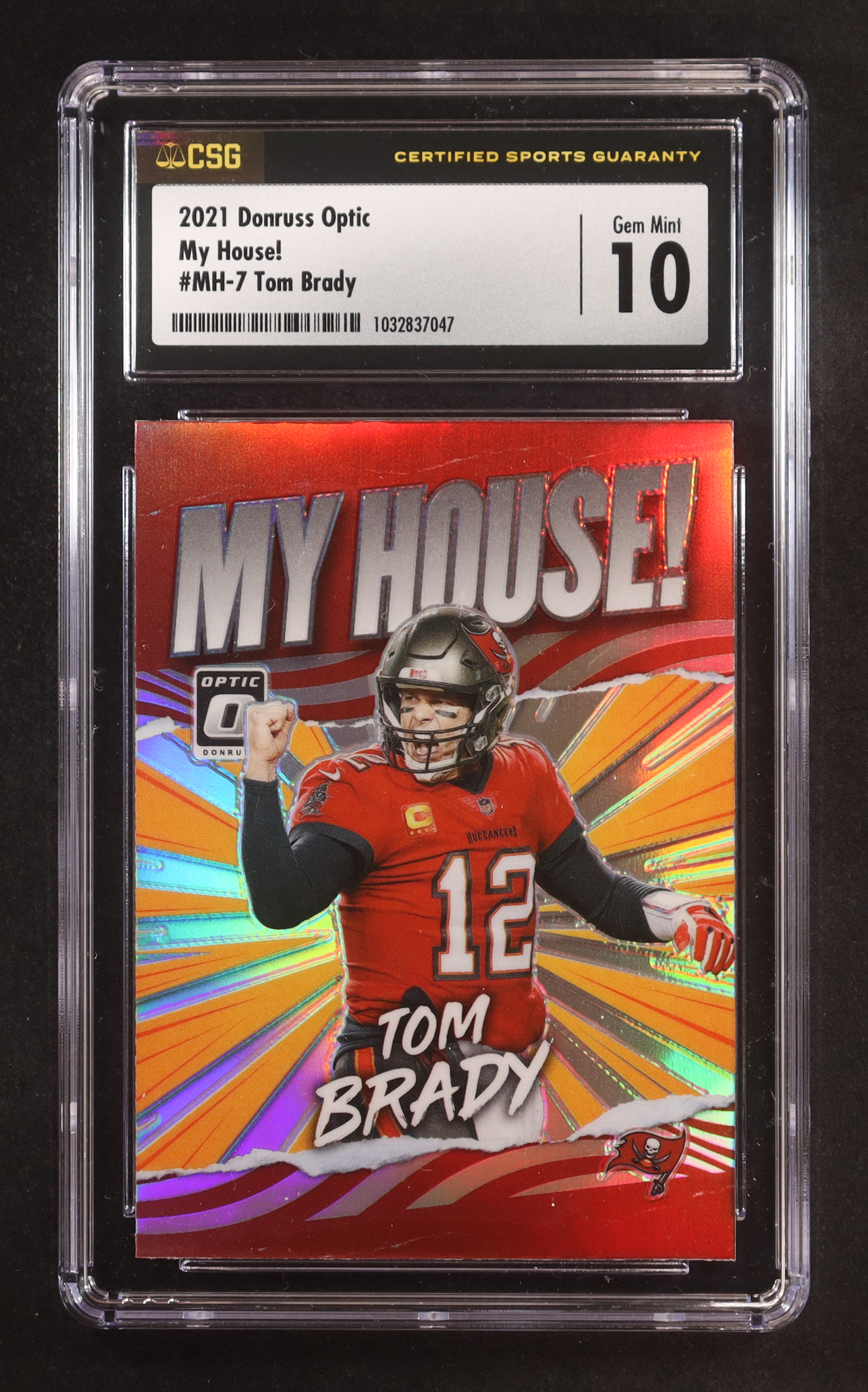 Tom Brady 2021 Donruss Optic My House #7 (CSG 10) at PristineAuction.com Tom Brady 2021 Donruss Optic My House #7 (CSG 10) at PristineAuction.com