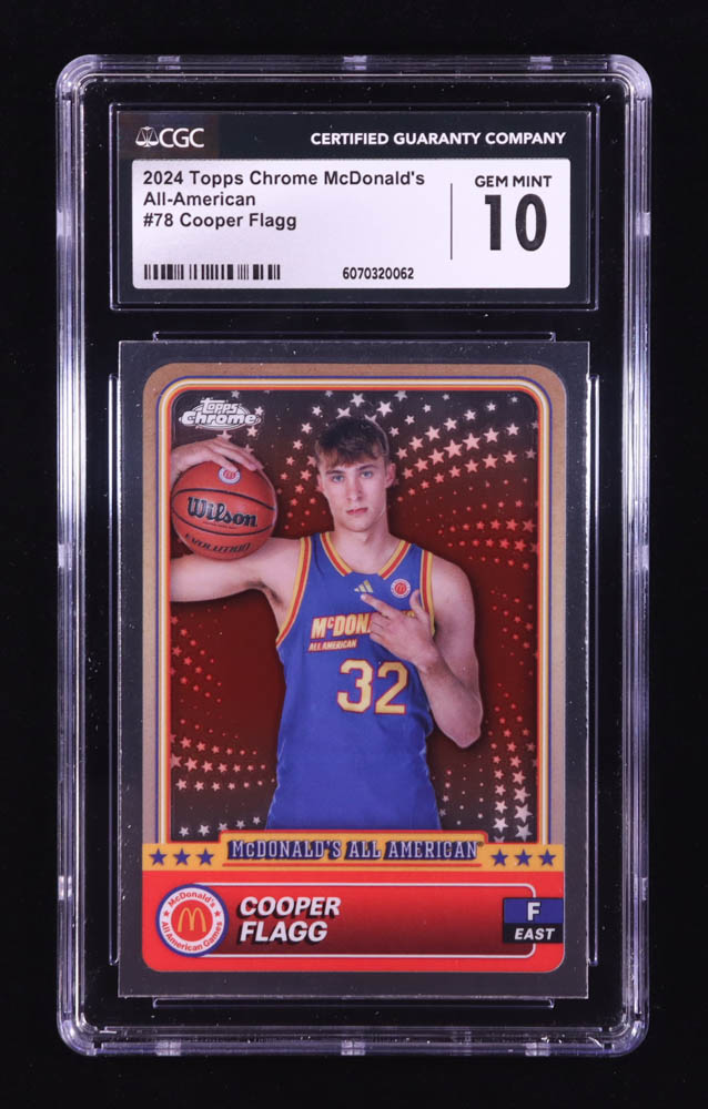 Cooper Flagg 2024 Topps Chrome McDonald's All American #78 RC (CGC 10) at PristineAuction.com Cooper Flagg 2024 Topps Chrome McDonald's All American #78 RC (CGC 10) at PristineAuction.com