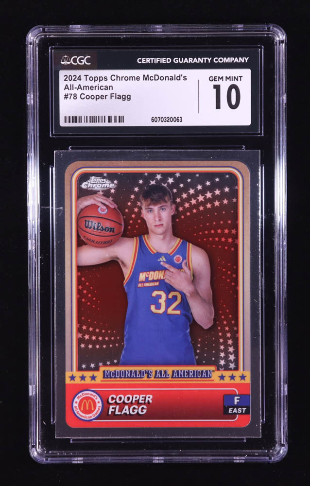 Cooper Flagg 2024 Topps Chrome McDonald's All American #78 RC (CGC 10) at PristineAuction.com Cooper Flagg 2024 Topps Chrome McDonald's All American #78 RC (CGC 10) at PristineAuction.com