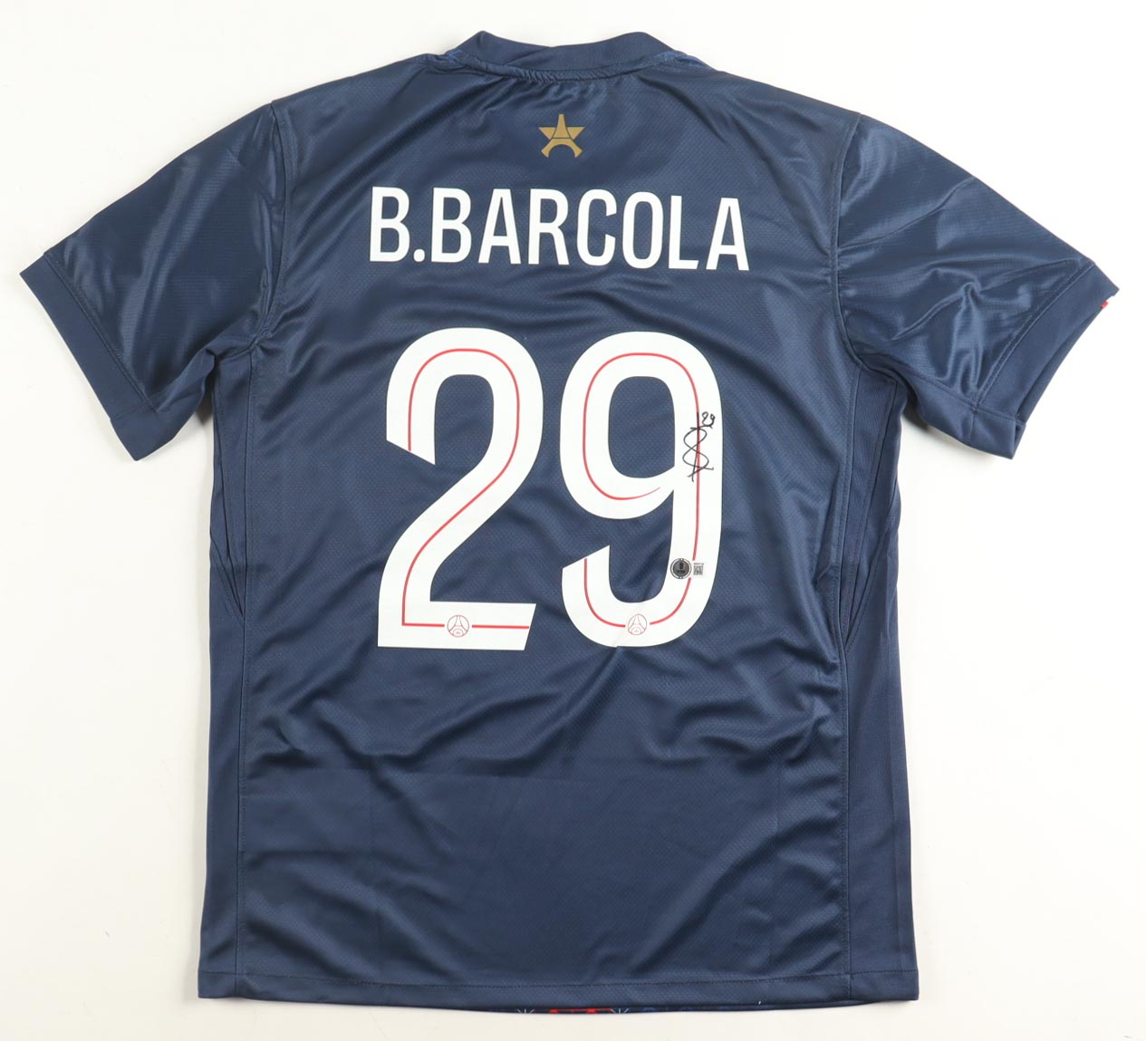 Bradley Barcola Paris Saint-Germain FC Nike Authentic Jersey (Beckett) at PristineAuction.com Bradley Barcola Paris Saint-Germain FC Nike Authentic Jersey (Beckett) at PristineAuction.com
