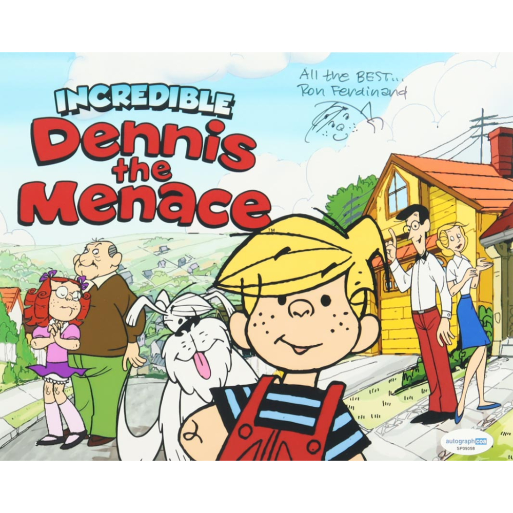 Ron Ferdinand Signed "Dennis the Menace" 8x10 Photo with Hand-Drawn Sketch Inscribed "All The Best..." (AutographCOA) at PristineAuction.com
