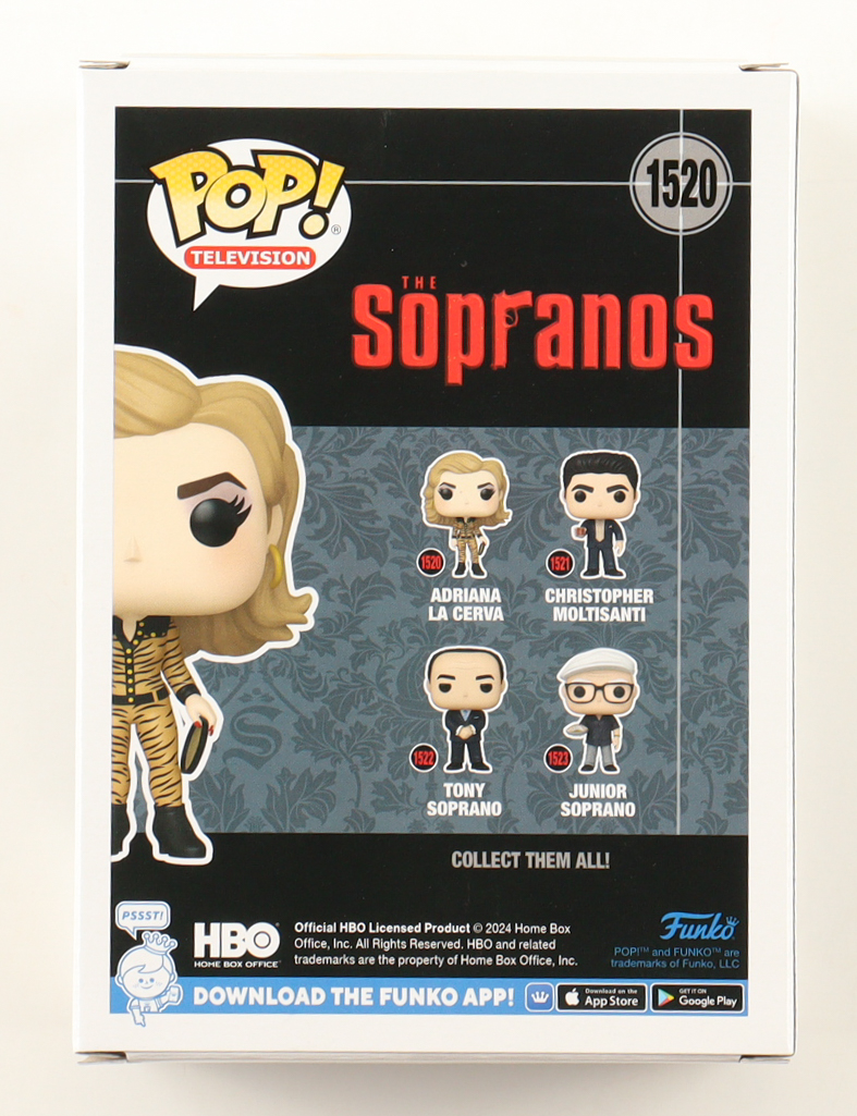 Drea de Matteo Signed "The Sopranos" #1520 Adriana La Cerva Funko Pop! Vinyl Figure (Beckett) at PristineAuction.com Drea de Matteo Signed "The Sopranos" #1520 Adriana La Cerva Funko Pop! Vinyl Figure (Beckett) at PristineAuction.com