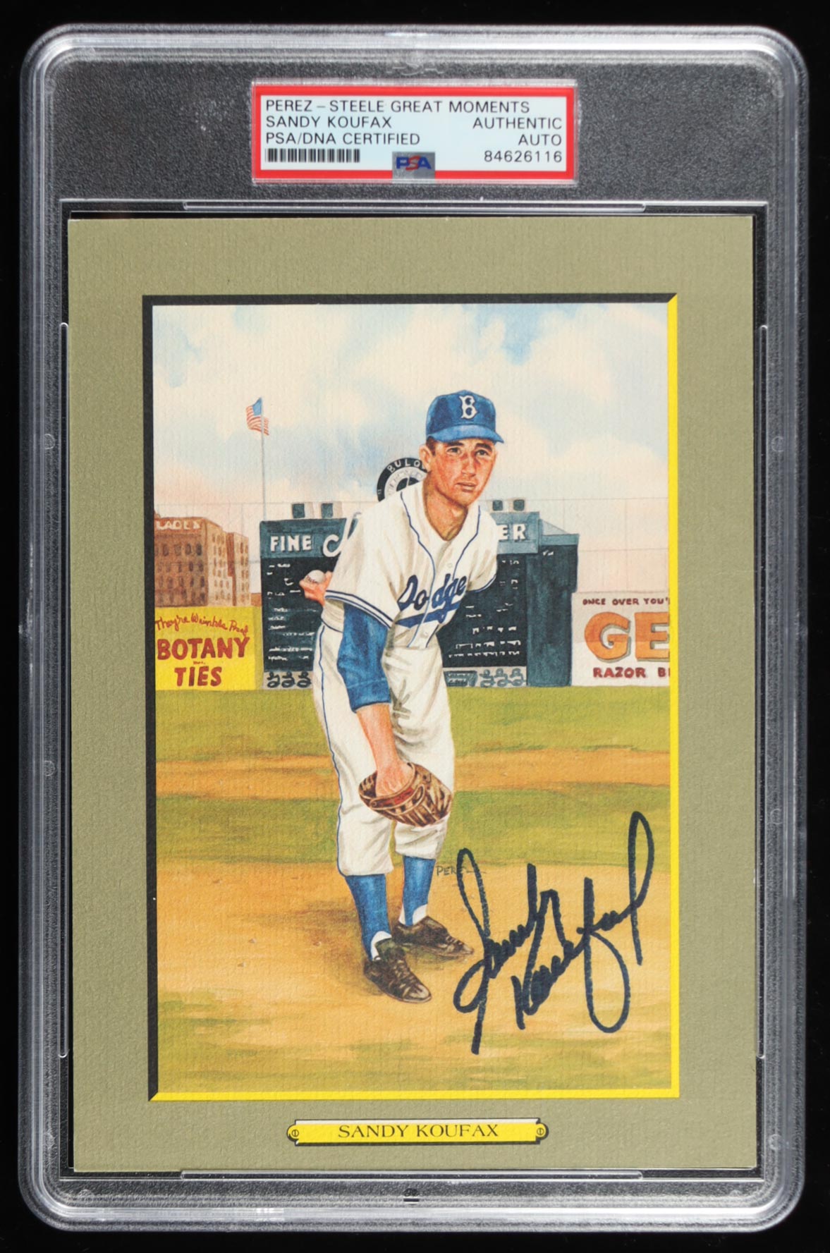 Sandy Koufax Signed LE 1987 Perez-Steele Great Moments Hall OF Fame #16 (PSA & JSA) at PristineAuction.com Sandy Koufax Signed LE 1987 Perez-Steele Great Moments Hall OF Fame #16 (PSA & JSA) at PristineAuction.com