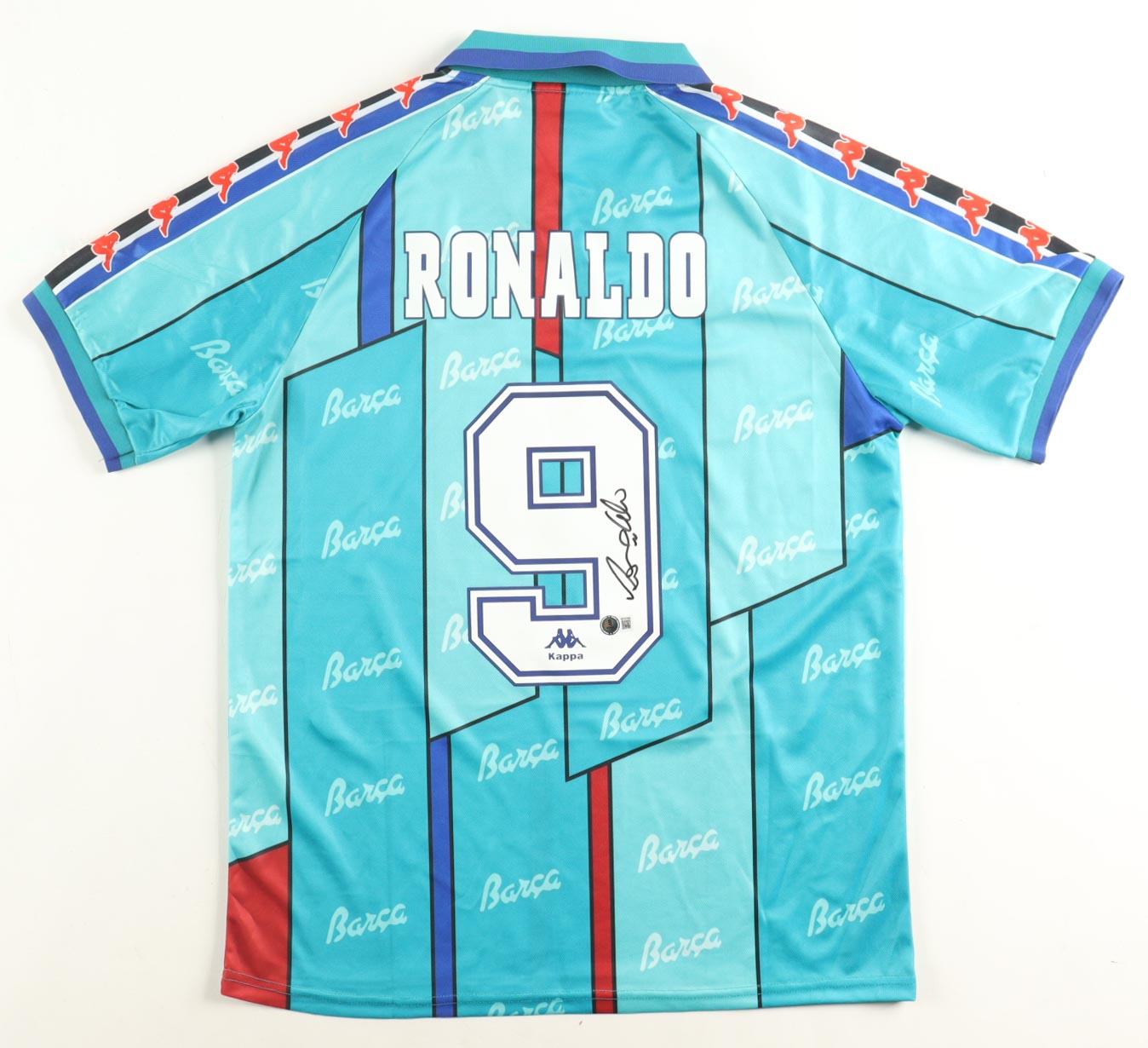 Ronaldo Nazario Signed FC Barcelona Kappa Authentic Jersey (Beckett) at PristineAuction.com Ronaldo Nazario Signed FC Barcelona Kappa Authentic Jersey (Beckett) at PristineAuction.com