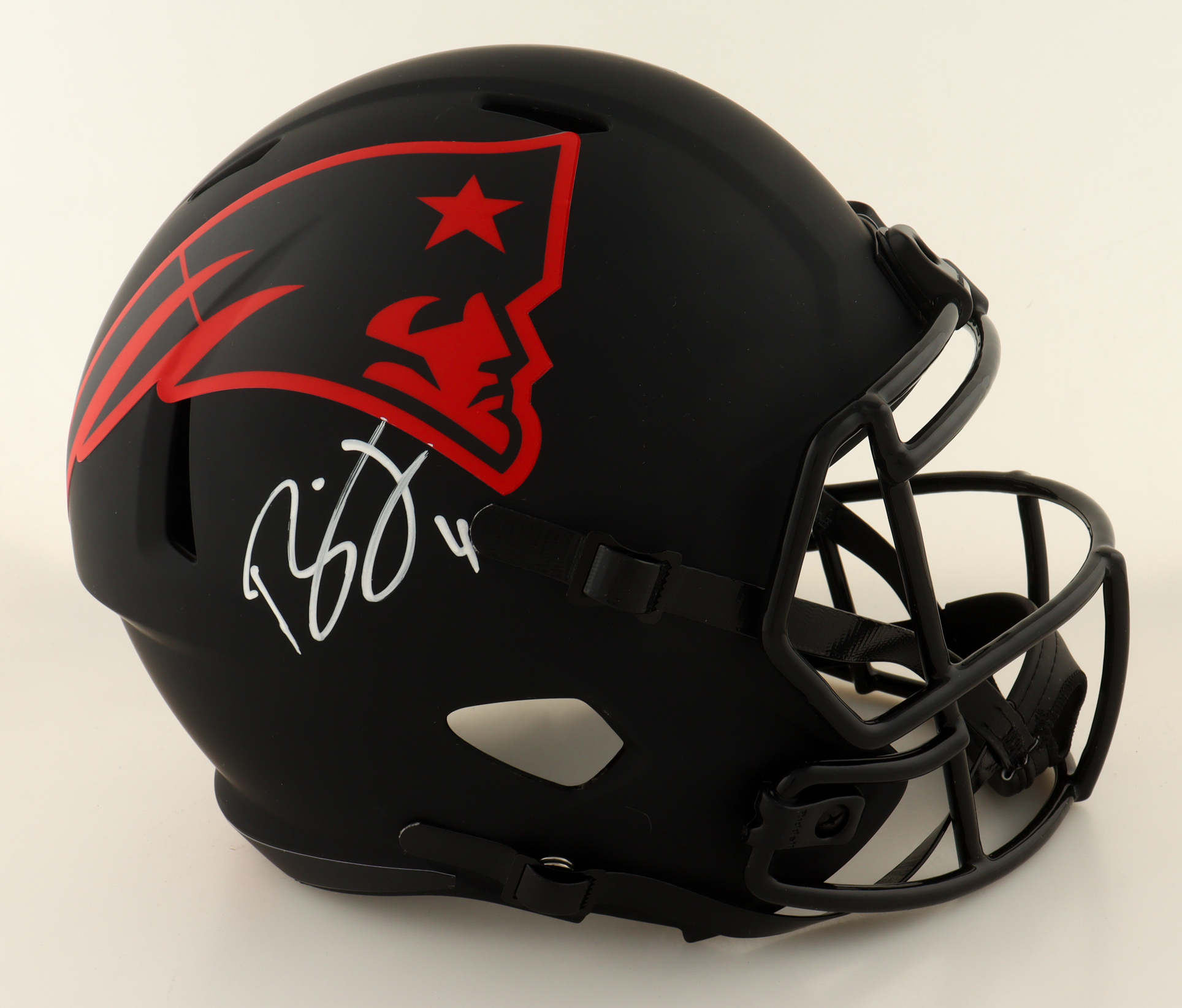 Bailey Zappe Signed Patriots Full-Size Eclipse Alternate Speed Helmet (JSA) at PristineAuction.com Bailey Zappe Signed Patriots Full-Size Eclipse Alternate Speed Helmet (JSA) at PristineAuction.com