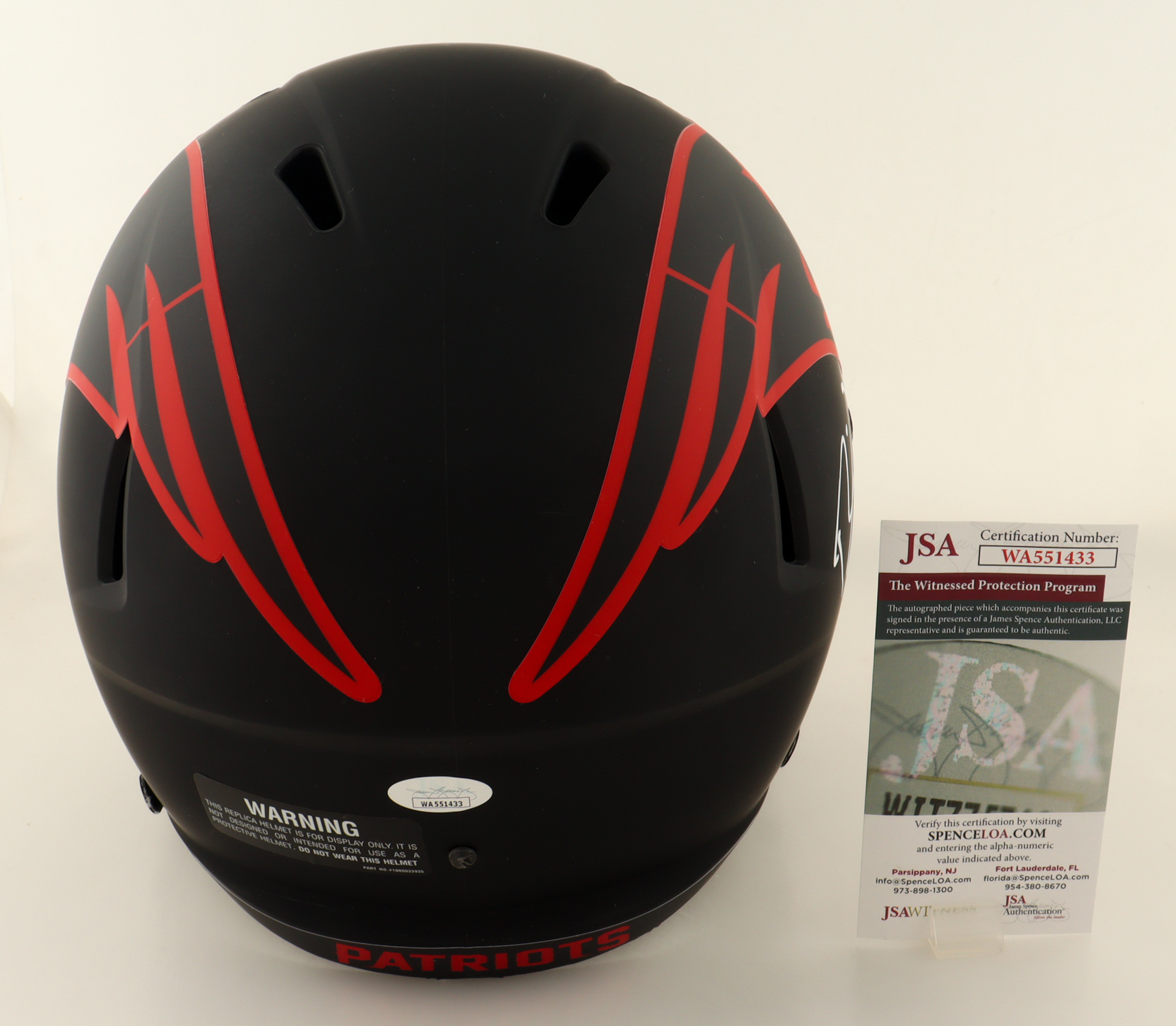 Bailey Zappe Signed Patriots Full-Size Eclipse Alternate Speed Helmet (JSA) at PristineAuction.com Bailey Zappe Signed Patriots Full-Size Eclipse Alternate Speed Helmet (JSA) at PristineAuction.com