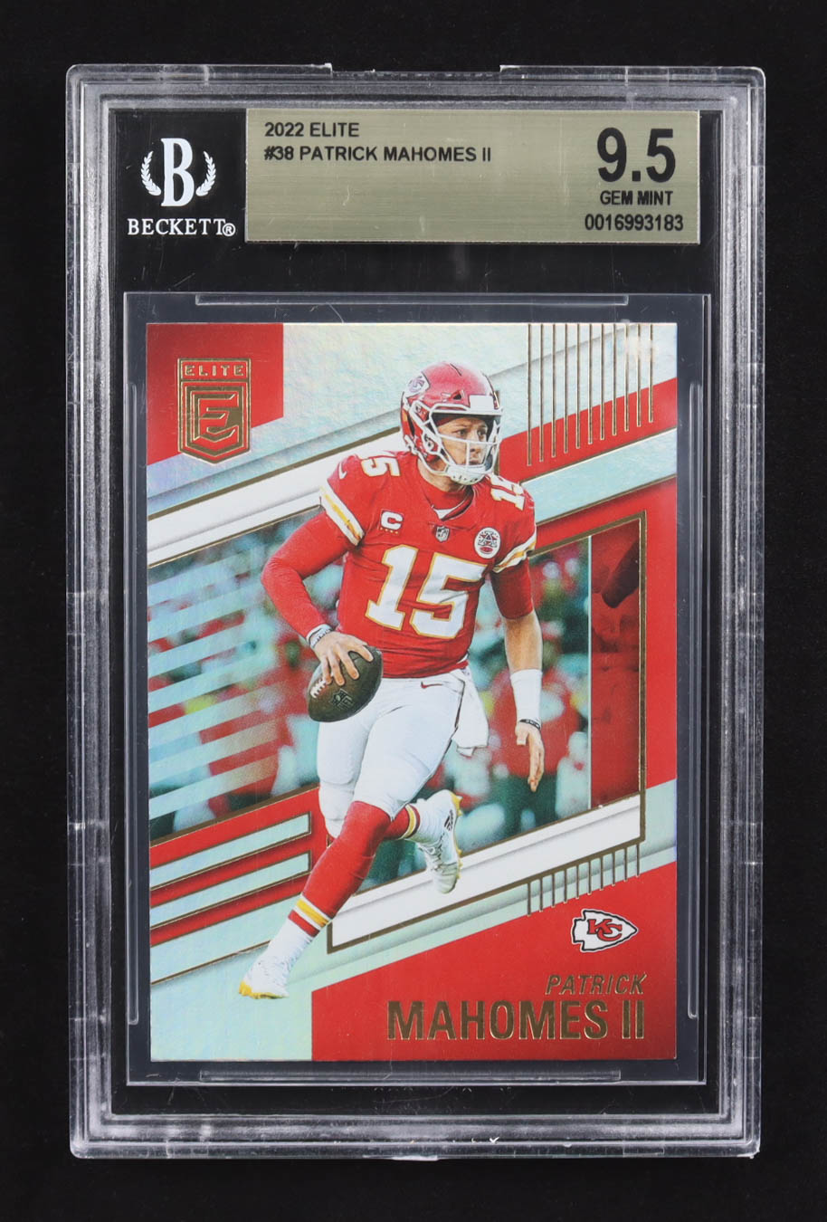 Patrick Mahomes II 2022 Panini Donruss Elite #38 (BGS 9.5) at PristineAuction.com Patrick Mahomes II 2022 Panini Donruss Elite #38 (BGS 9.5) at PristineAuction.com
