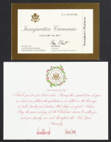 Donald Trump 2017 58th Presidential Inauguration Ceremonies U.S. Senator Ticket With White House Christmas Card at PristineAuction.com
