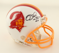 Mike Alstott Signed Buccaneers Throwback Mini Helmet (Schwartz) at PristineAuction.com