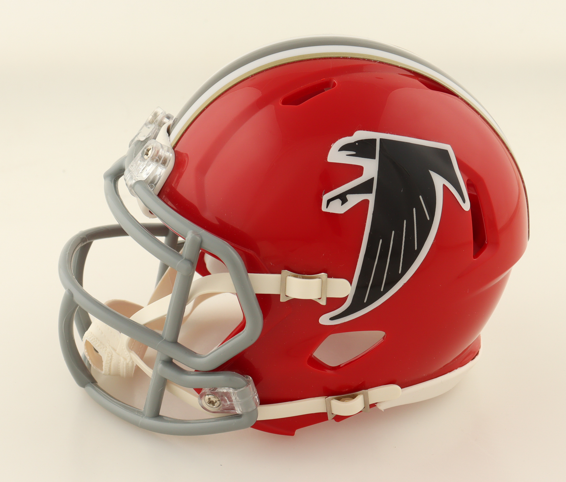 Deion Sanders Signed Falcons Throwback Alternate Speed Mini Helmet (Beckett) at PristineAuction.com Deion Sanders Signed Falcons Throwback Alternate Speed Mini Helmet (Beckett) at PristineAuction.com