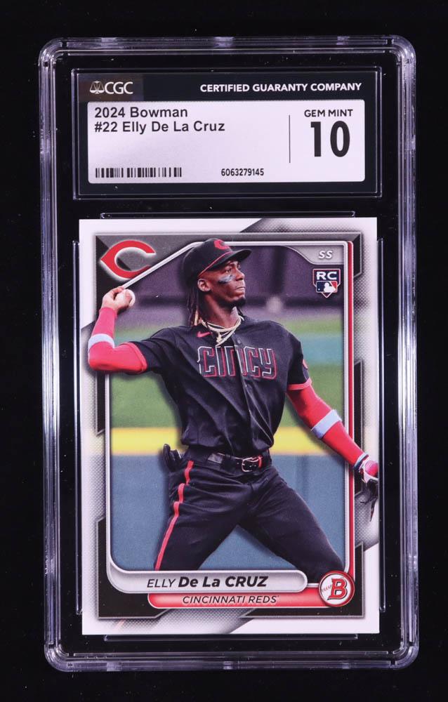 Elly De La Cruz 2024 Bowman #22 RC (CGC 10) at PristineAuction.com Elly De La Cruz 2024 Bowman #22 RC (CGC 10) at PristineAuction.com