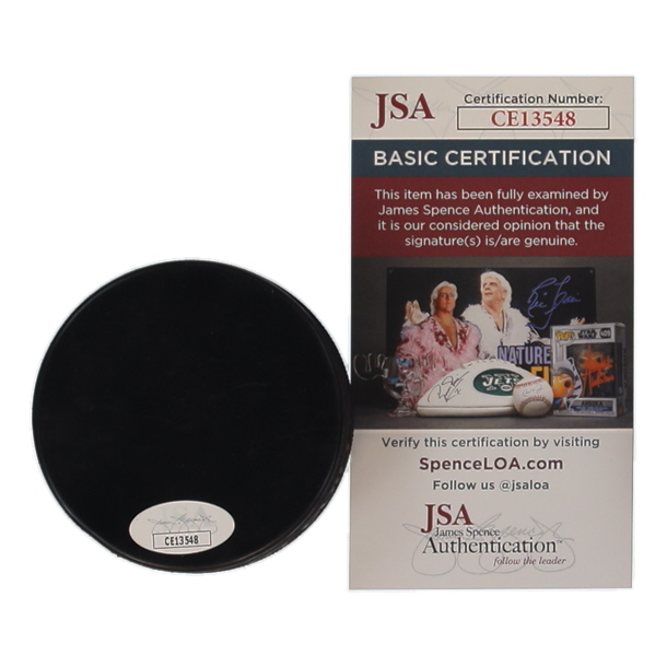 Carey Terrance Signed Ducks Logo Hockey Puck (JSA) at PristineAuction.com Carey Terrance Signed Ducks Logo Hockey Puck (JSA) at PristineAuction.com