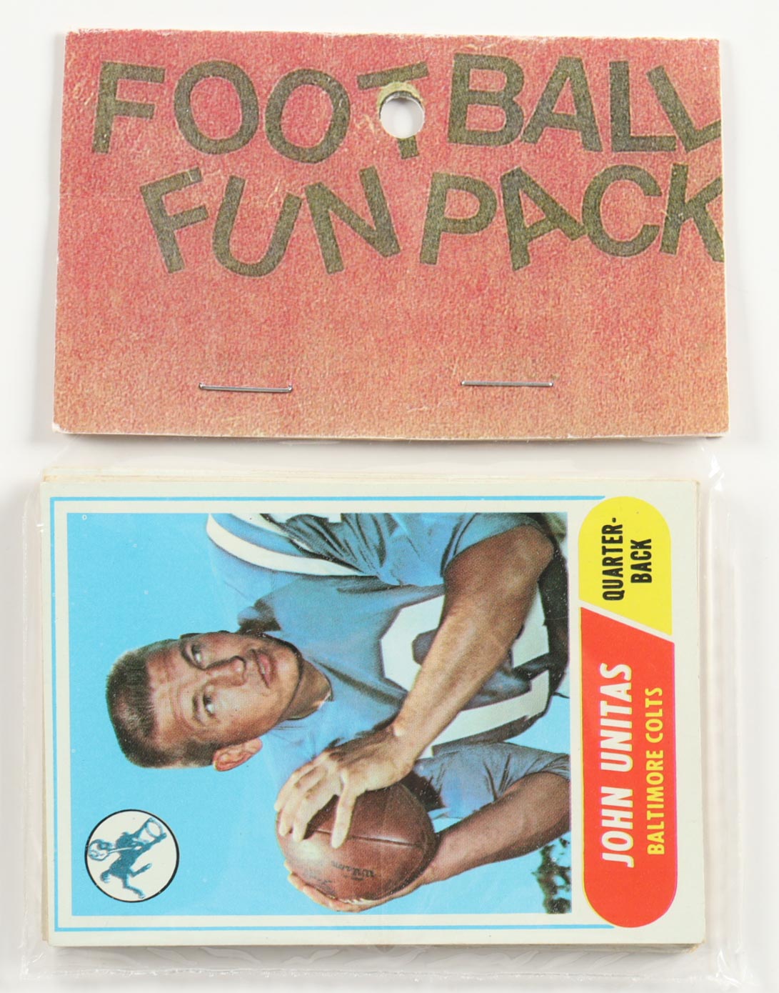 1968 Topps Football Card Fun Pack with (10) Cards at PristineAuction.com 1968 Topps Football Card Fun Pack with (10) Cards at PristineAuction.com