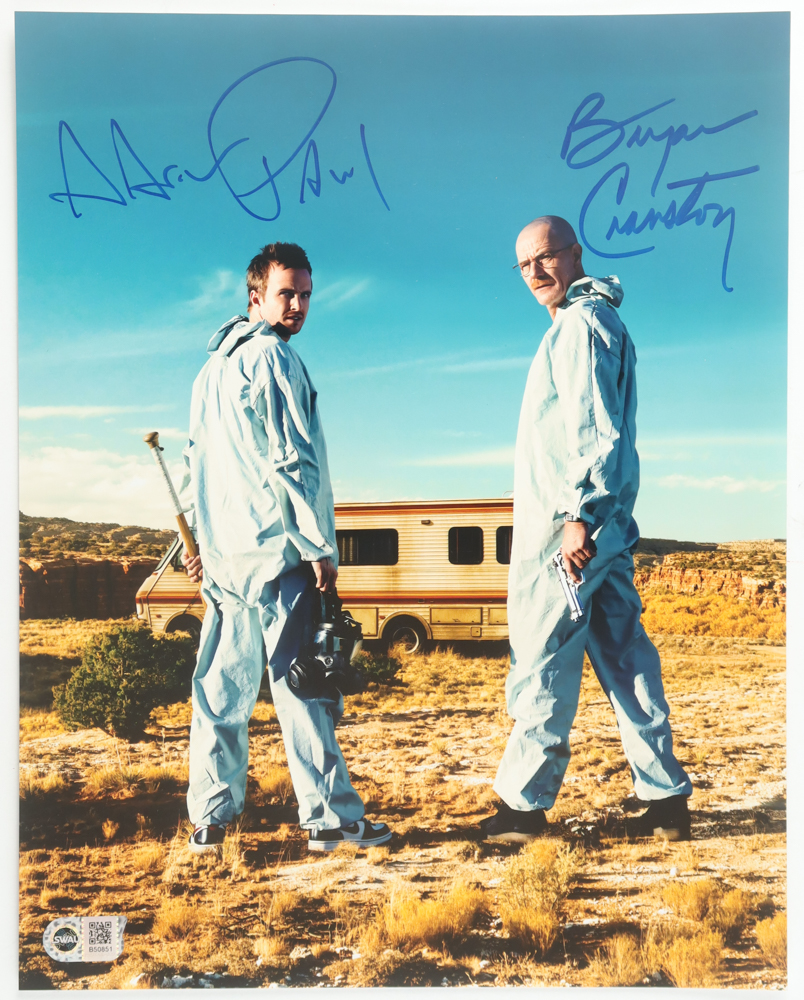 Bryan Cranston & Aaron Paul Signed "Breaking Bad" 11x14 Photo (SWAU) at PristineAuction.com Bryan Cranston & Aaron Paul Signed "Breaking Bad" 11x14 Photo (SWAU) at PristineAuction.com