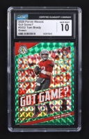 Tom Brady 2020 Panini Mosaic Got Game? Green #GG2 (CGC 10) at PristineAuction.com