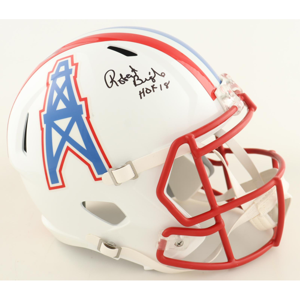 Robert Brazile Signed Oilers Full-Size Speed Helmet Inscribed "HOF 18" (JSA) at PristineAuction.com