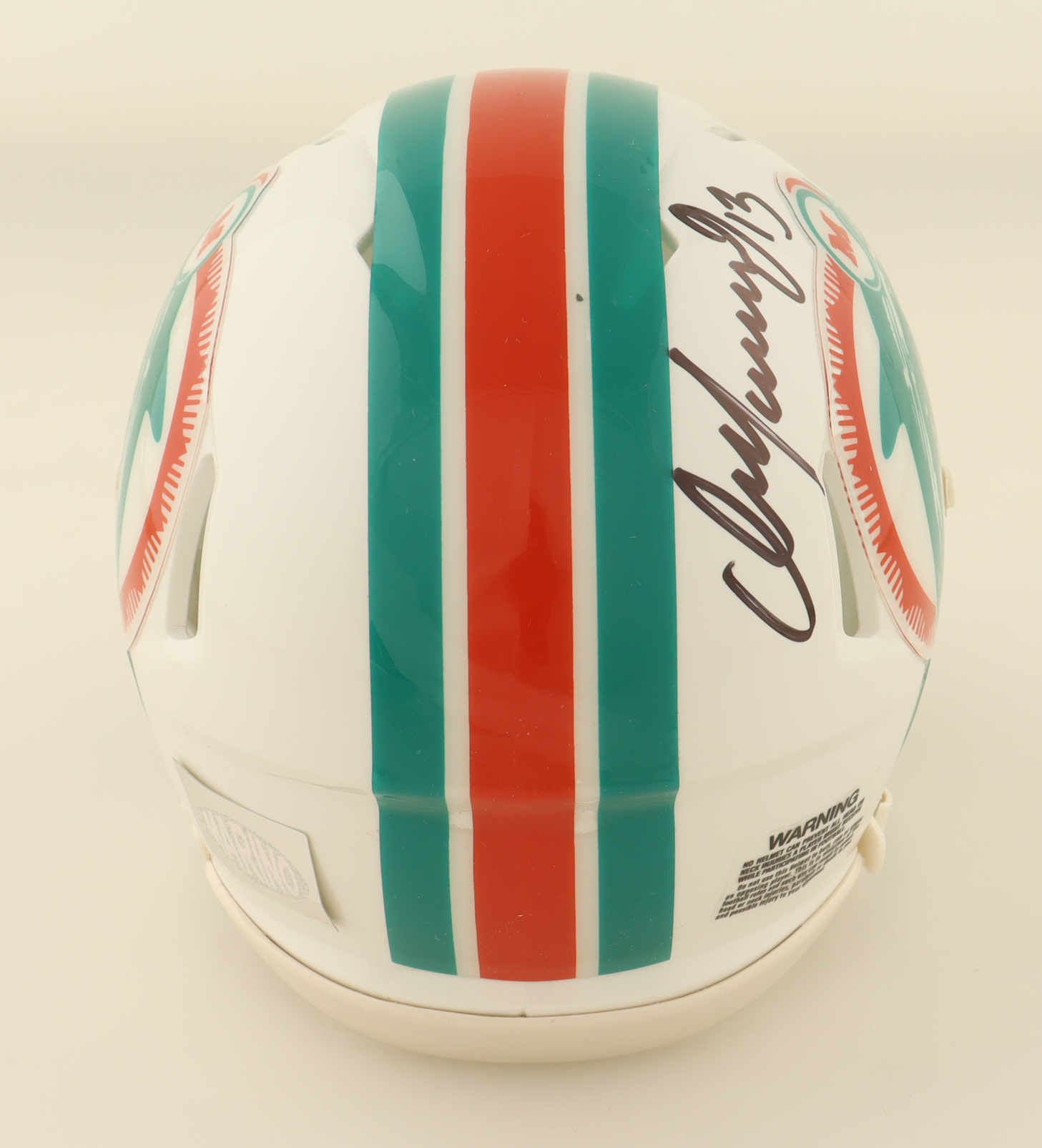 Dan Marino Signed Dolphins Throwback Alternate Speed Mini Helmet (Marino) at PristineAuction.com Dan Marino Signed Dolphins Throwback Alternate Speed Mini Helmet (Marino) at PristineAuction.com
