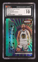 Stephen Curry 2023-24 Panini Prizm Dominance Prizms Green #19 (CGC 10) at PristineAuction.com
