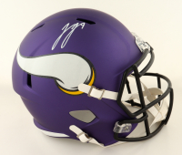 JJ McCarthy Signed Vikings Full-Size Speed Helmet (Beckett) at PristineAuction.com