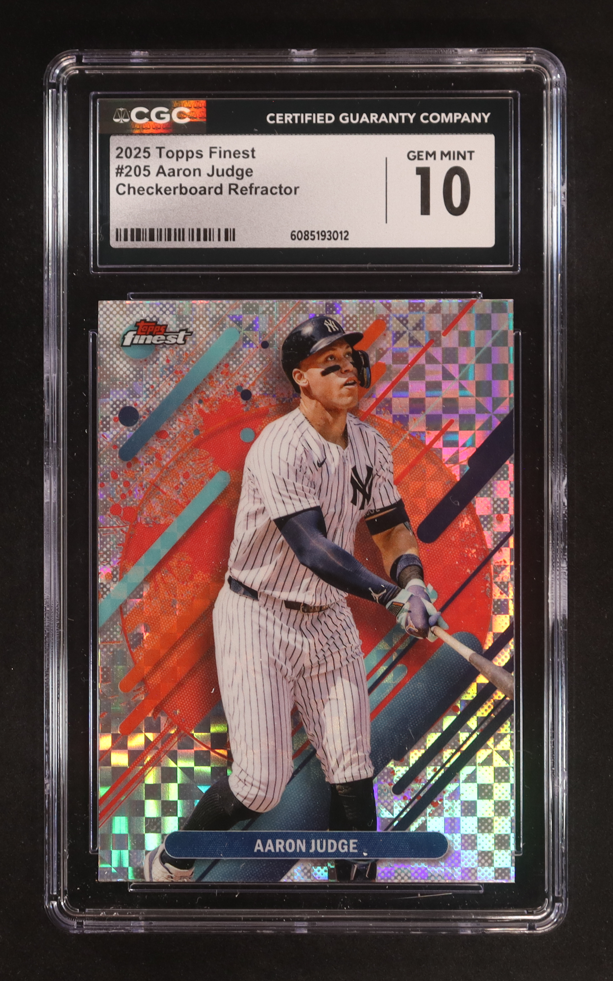 Aaron Judge 2025 Finest Checkerboard Refractors #205 (CGC 10) at PristineAuction.com Aaron Judge 2025 Finest Checkerboard Refractors #205 (CGC 10) at PristineAuction.com