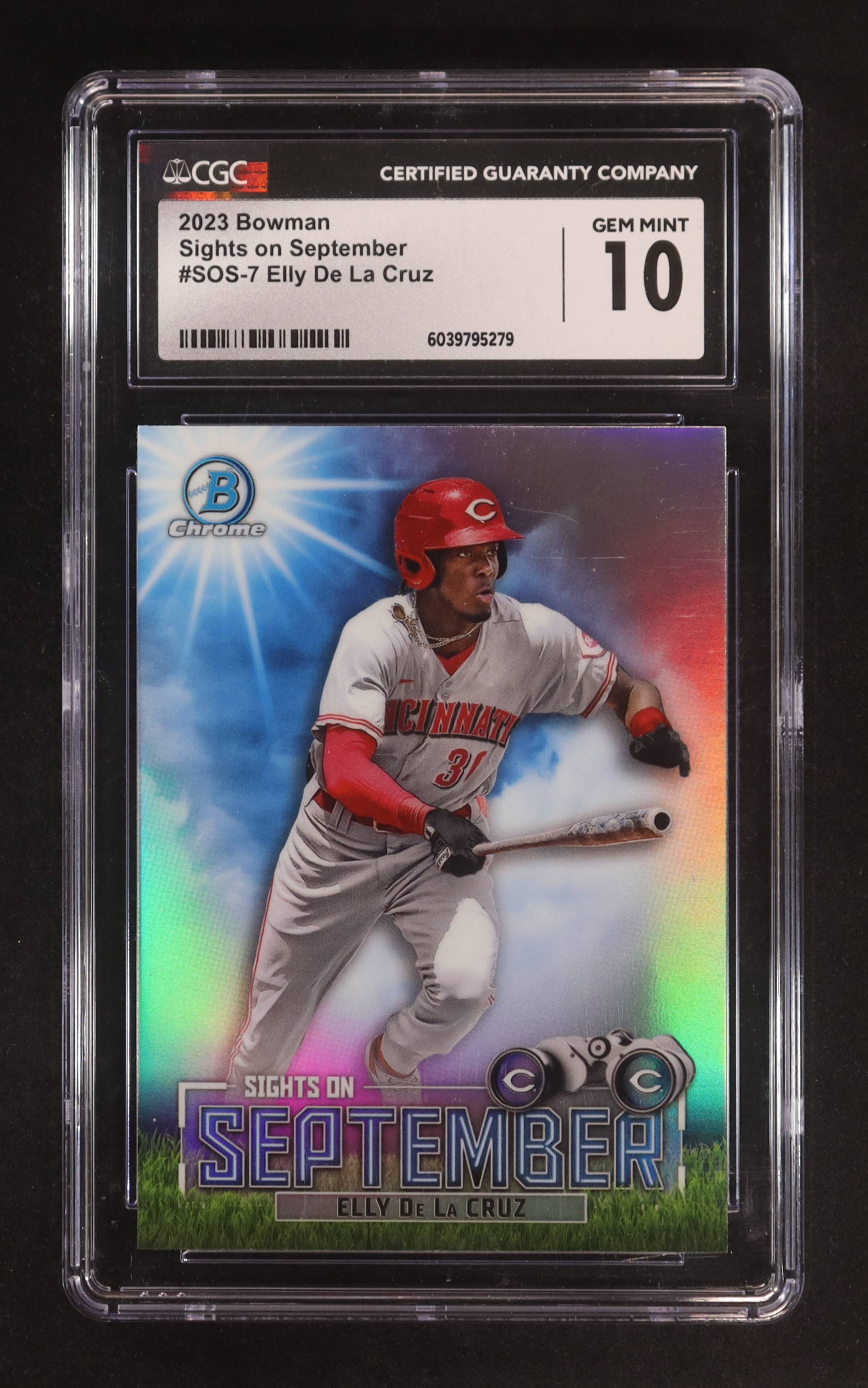 Elly De LA Cruz 2023 Bowman Chrome Sights on September #SOS7 RC (CGC 10) at PristineAuction.com Elly De LA Cruz 2023 Bowman Chrome Sights on September #SOS7 RC (CGC 10) at PristineAuction.com