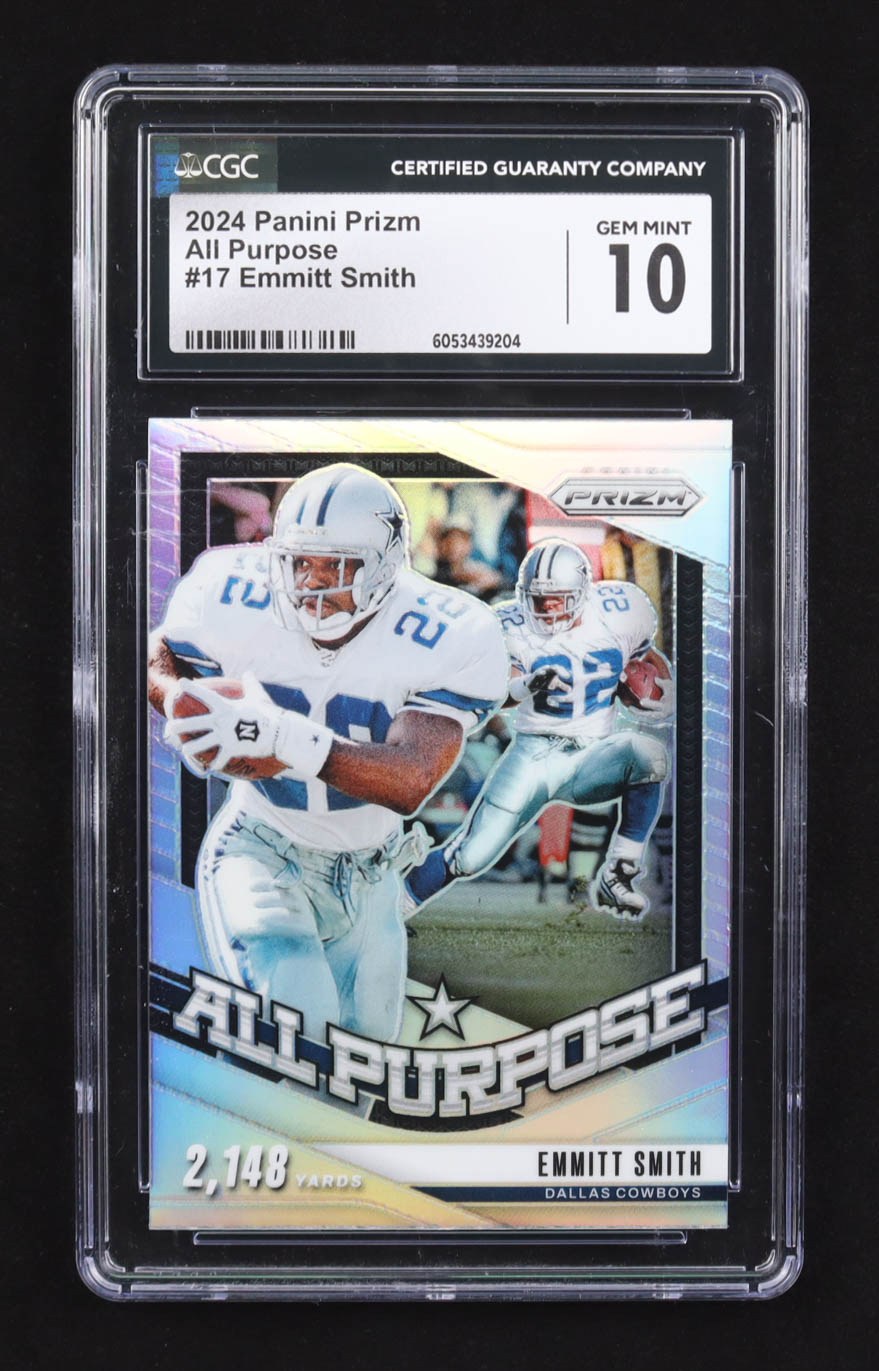 Emmitt Smith 2024 Panini Prizm All Purpose #17 (CGC 10) at PristineAuction.com Emmitt Smith 2024 Panini Prizm All Purpose #17 (CGC 10) at PristineAuction.com