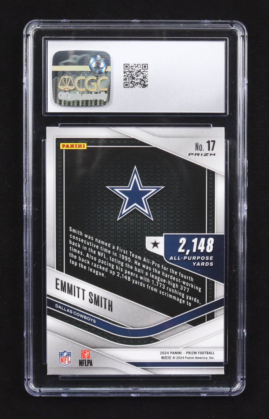 Emmitt Smith 2024 Panini Prizm All Purpose #17 (CGC 10) at PristineAuction.com Emmitt Smith 2024 Panini Prizm All Purpose #17 (CGC 10) at PristineAuction.com