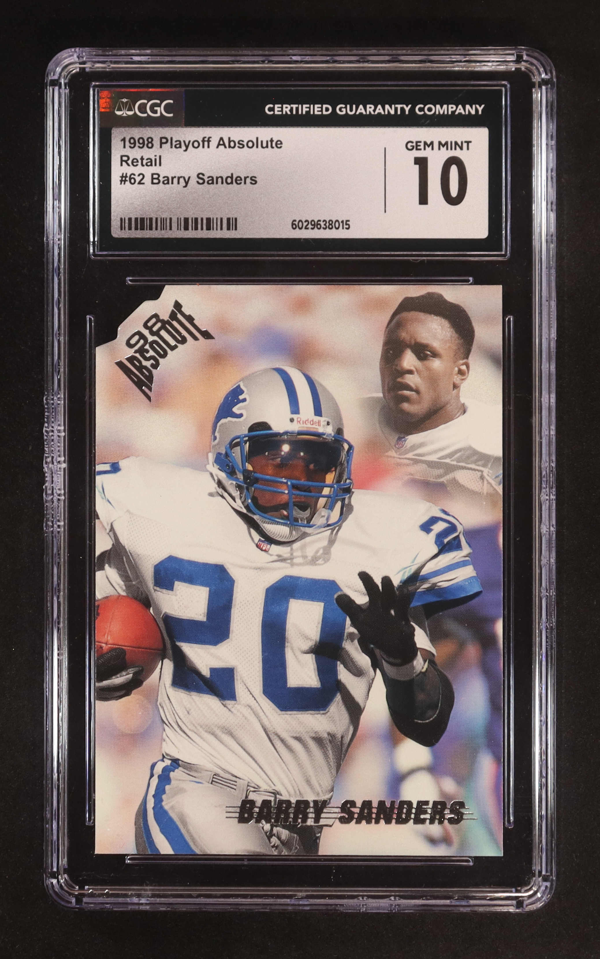 Barry Sanders 1998 Absolute Retail #62 (CGC 10) at PristineAuction.com Barry Sanders 1998 Absolute Retail #62 (CGC 10) at PristineAuction.com