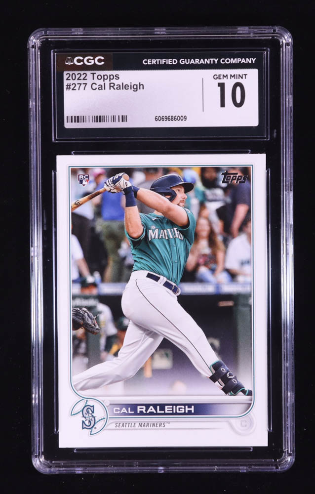 Cal Raleigh 2022 Topps #277 RC (CGC 10) at PristineAuction.com Cal Raleigh 2022 Topps #277 RC (CGC 10) at PristineAuction.com