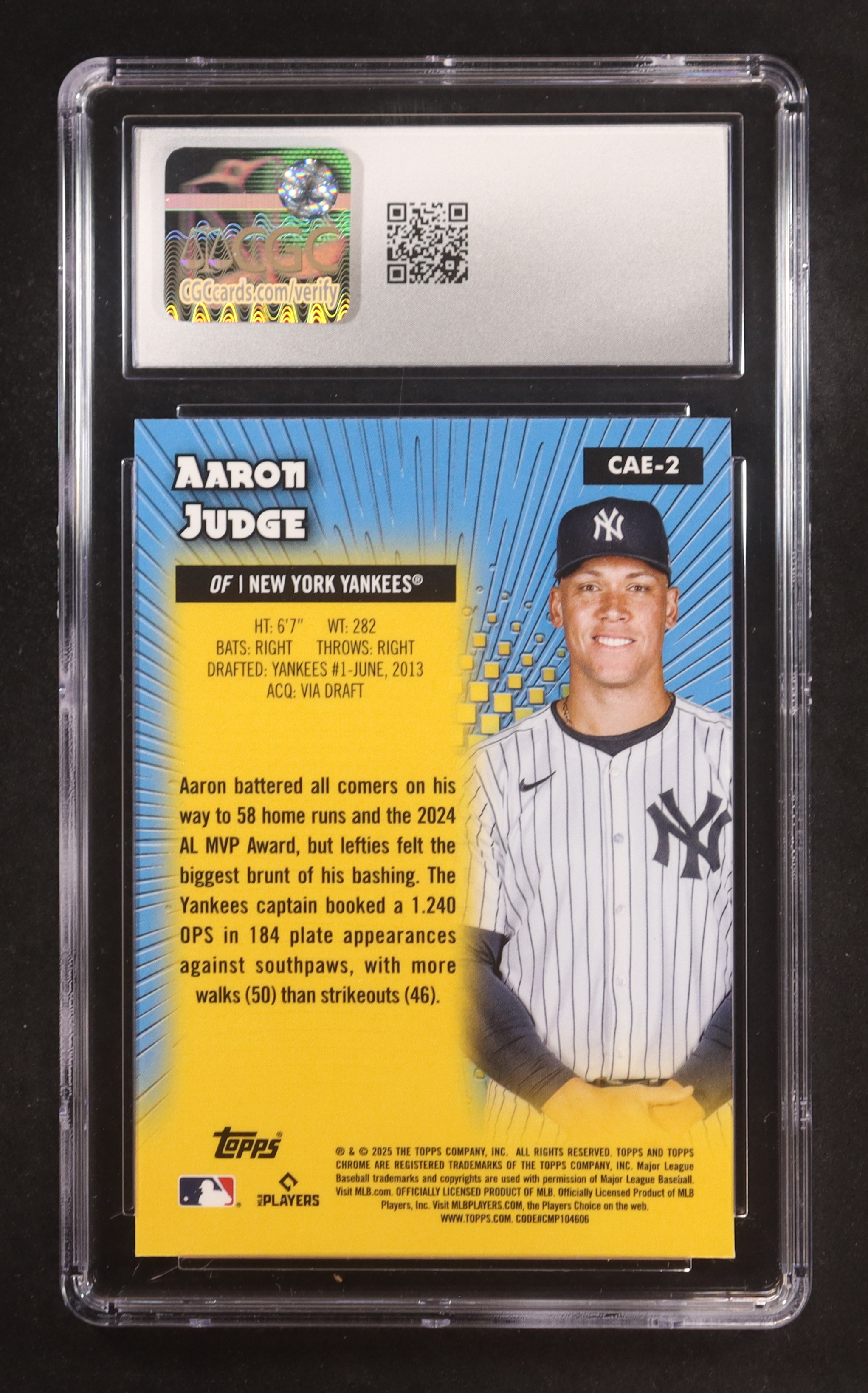 Aaron Judge 2025 Topps Chrome All Etch #CAE2 (CGC 10) at PristineAuction.com Aaron Judge 2025 Topps Chrome All Etch #CAE2 (CGC 10) at PristineAuction.com