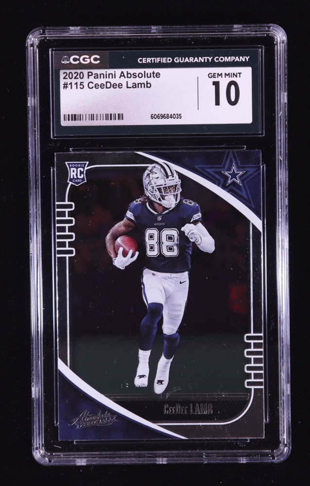 CeeDee Lamb 2020 Absolute Red #115 RC (CGC 10) at PristineAuction.com CeeDee Lamb 2020 Absolute Red #115 RC (CGC 10) at PristineAuction.com