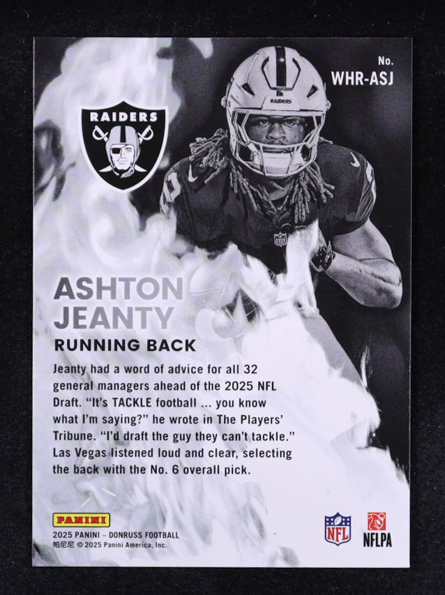 Ashton Jeanty 2025 Donruss White Hot Rookies #2 RC at PristineAuction.com Ashton Jeanty 2025 Donruss White Hot Rookies #2 RC at PristineAuction.com