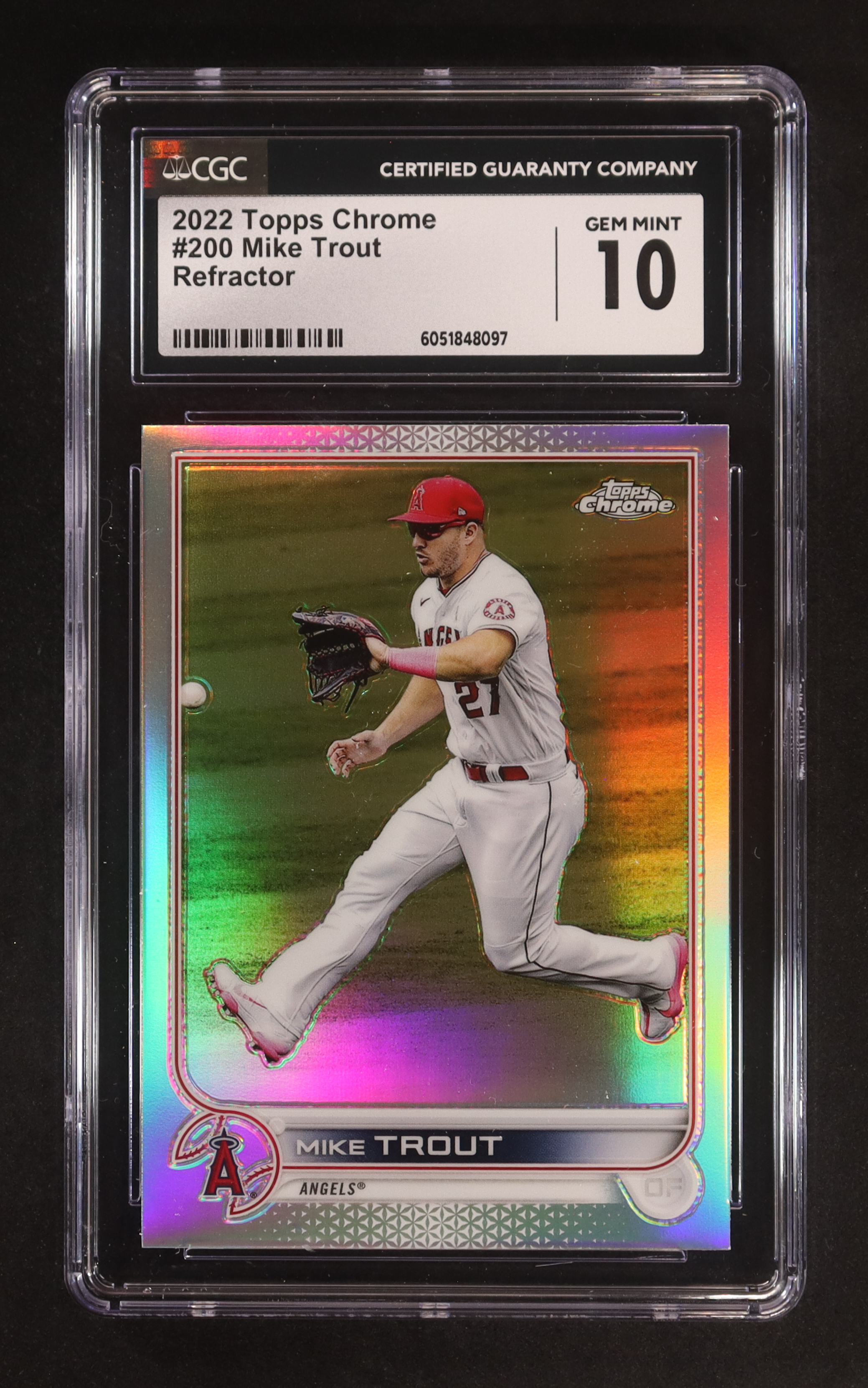 Mike Trout 2022 Topps Chrome Refractors #200 (CGC 10) at PristineAuction.com Mike Trout 2022 Topps Chrome Refractors #200 (CGC 10) at PristineAuction.com