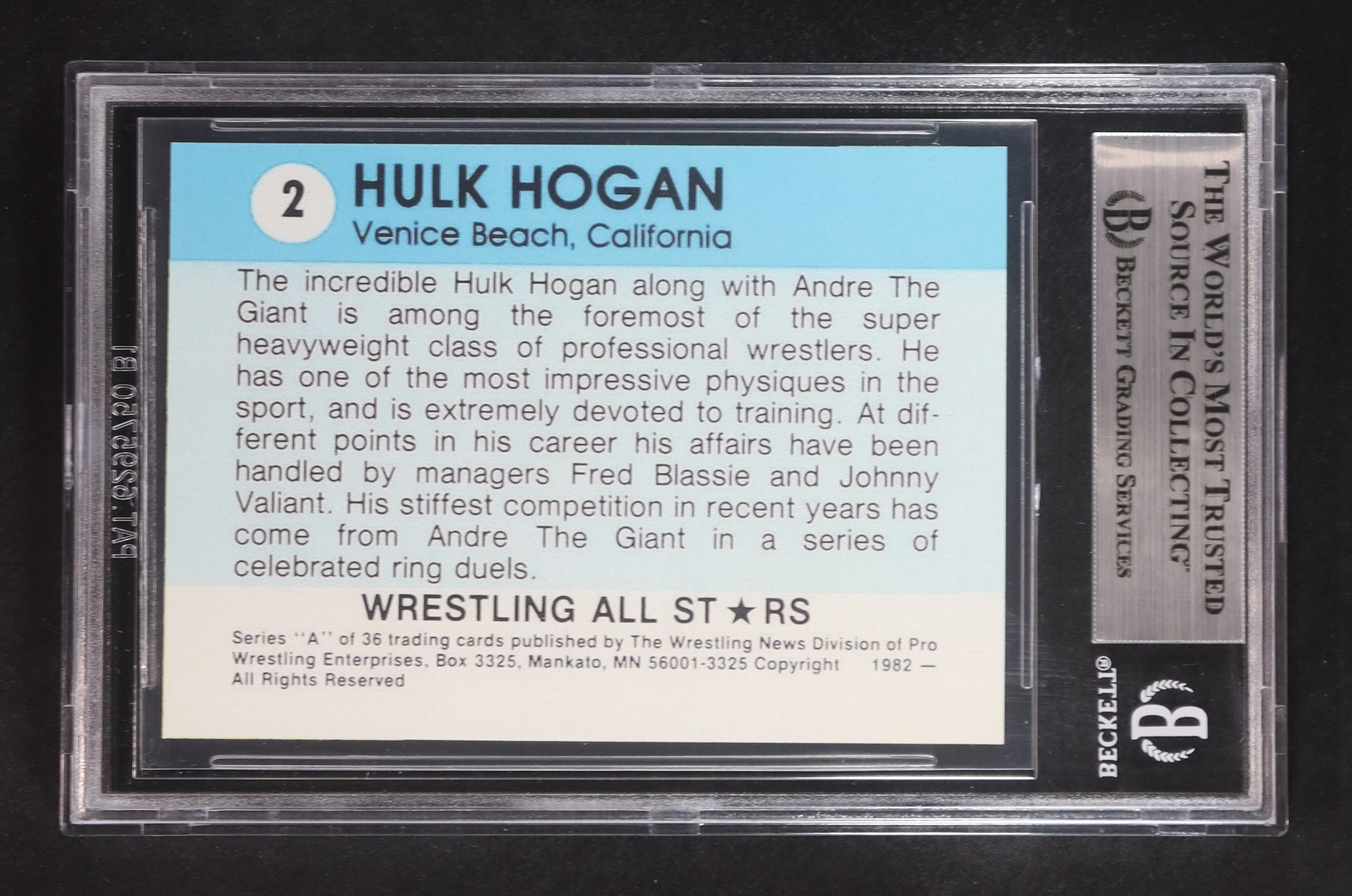 Hulk Hogan Signed Reprint Trading Card (BGS) at PristineAuction.com Hulk Hogan Signed Reprint Trading Card (BGS) at PristineAuction.com